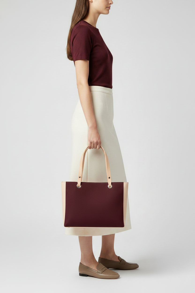 Merlot Écru Bag