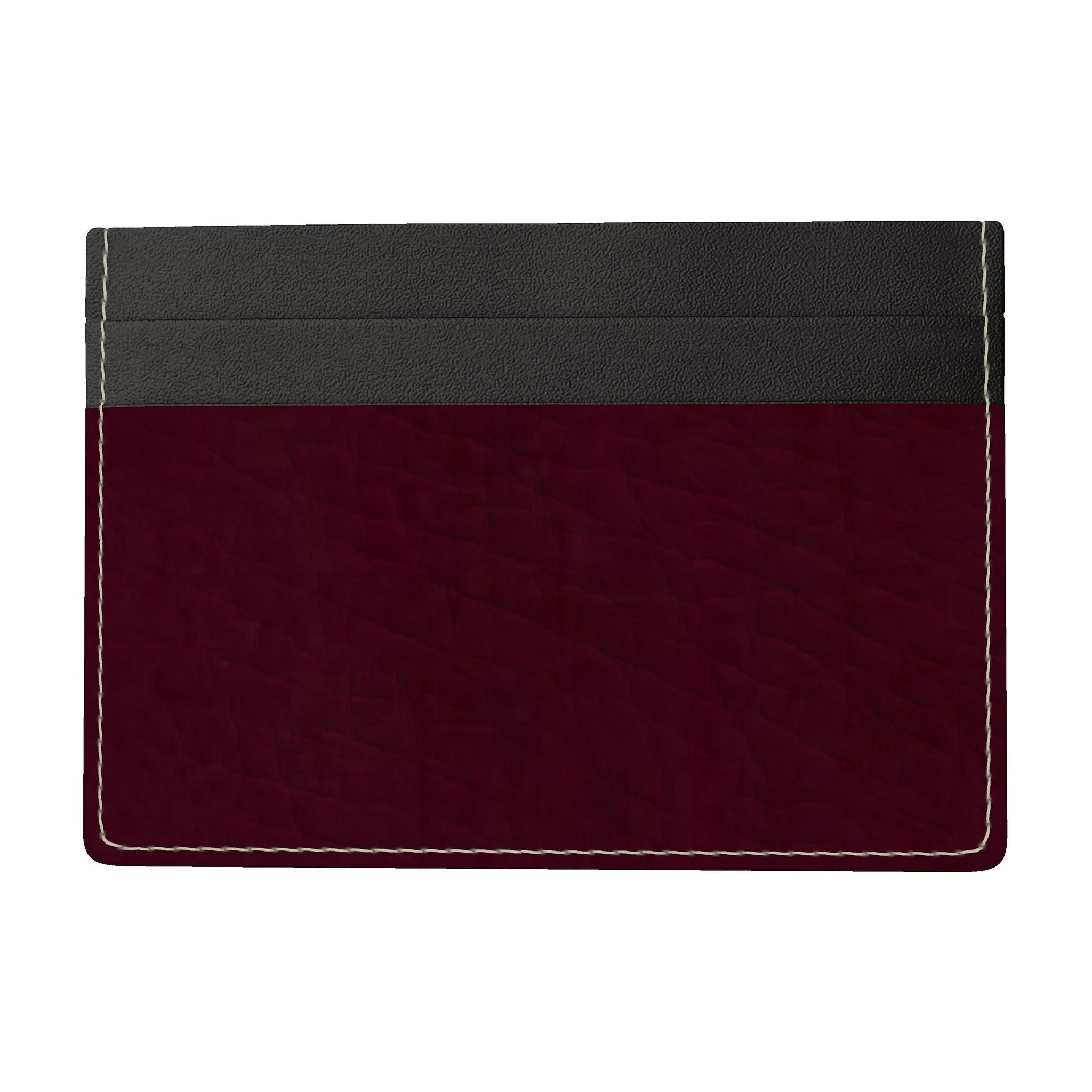 Leather Card Holder Aubergine Rouge