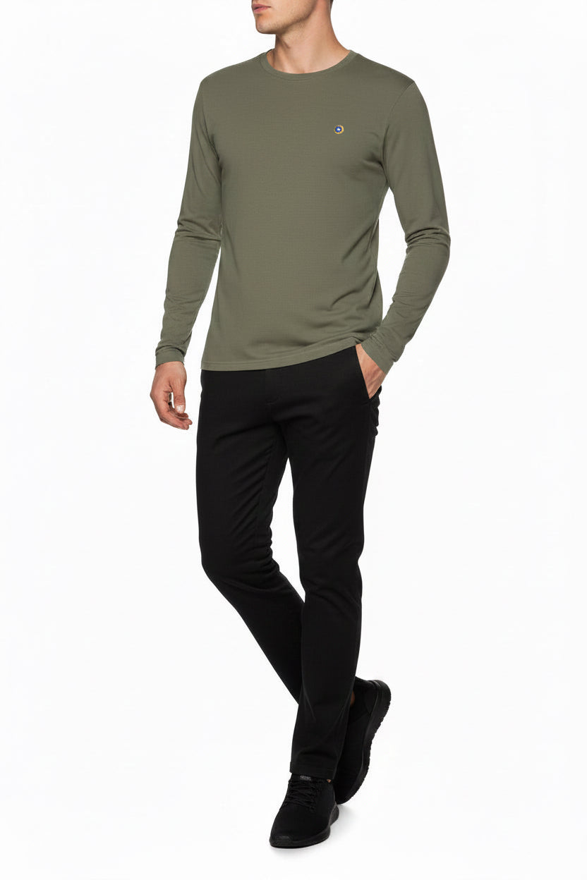 Cotton Long Sleeve Crew