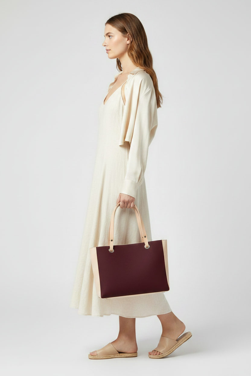 Merlot Écru Bag